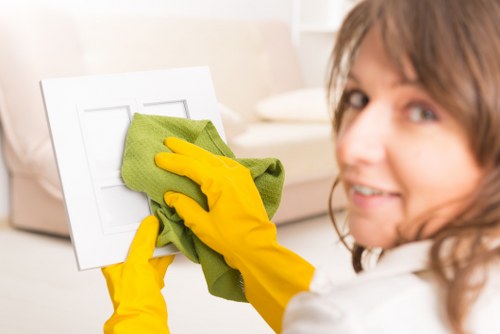 Upholstery cleaning process for a fabric sofa in Richmond